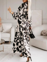 Long Sleeve Maxi Shirt Dress in Pastel Blue, editorial view