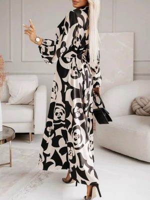 Long Sleeve Maxi Shirt Dress in Pastel Blue, editorial view