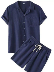Casual Cotton Two-piece Set For Him