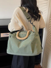 Charming Bow-embroidered Large Travel Bag