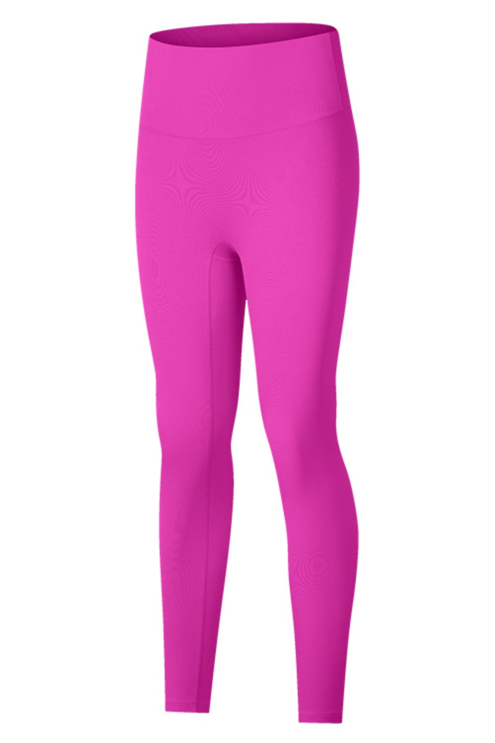 Pink seamless high-waist performance leggings with a textured pattern.