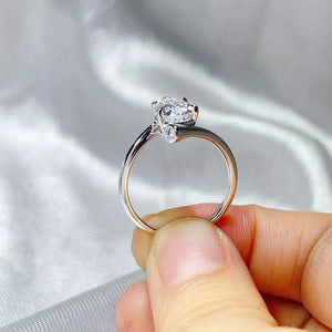0.3 Carat Solitaire Moissanite Wrap Sterling Silver Ring, fabric detail