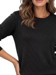 Apricot pullover sweater with pullover and openwork