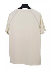 Men's Casual Short Sleeve T-shirt And Shorts Set in Black, close-up detail