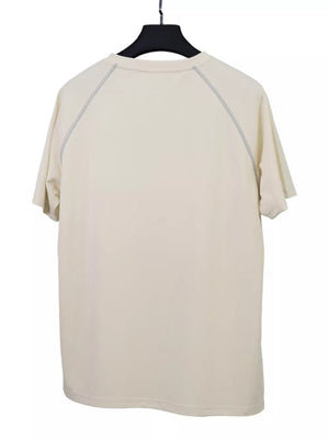 Men's Casual Short Sleeve T-shirt And Shorts Set in Black, close-up detail