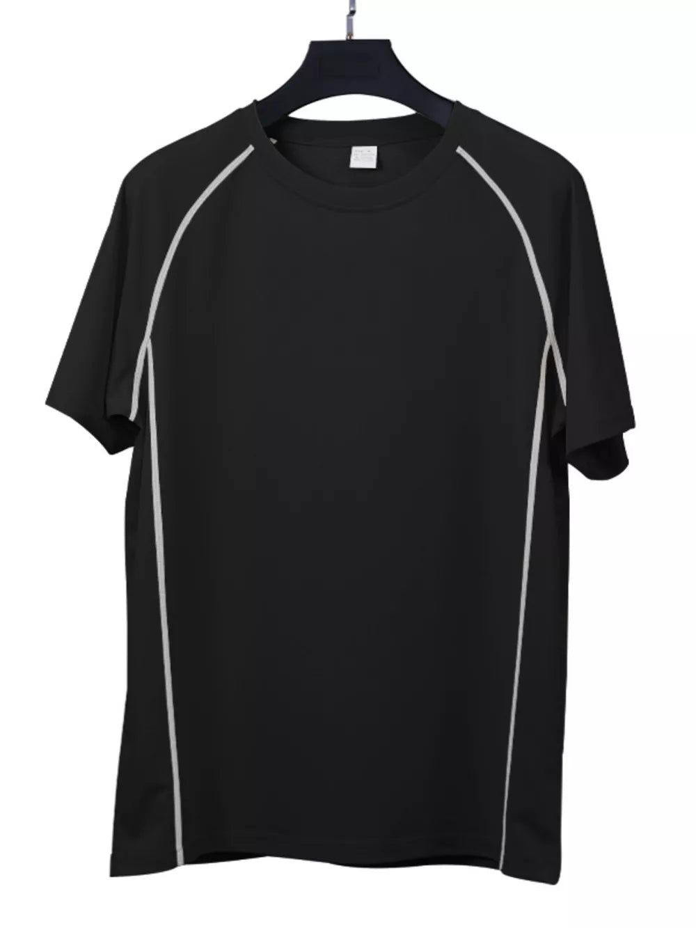 Men's Casual Short Sleeve T-shirt And Shorts Set in Black, alternate angle