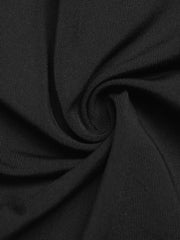 Black maternity t-shirt fabric detail, ribbed texture, soft stretch knit
