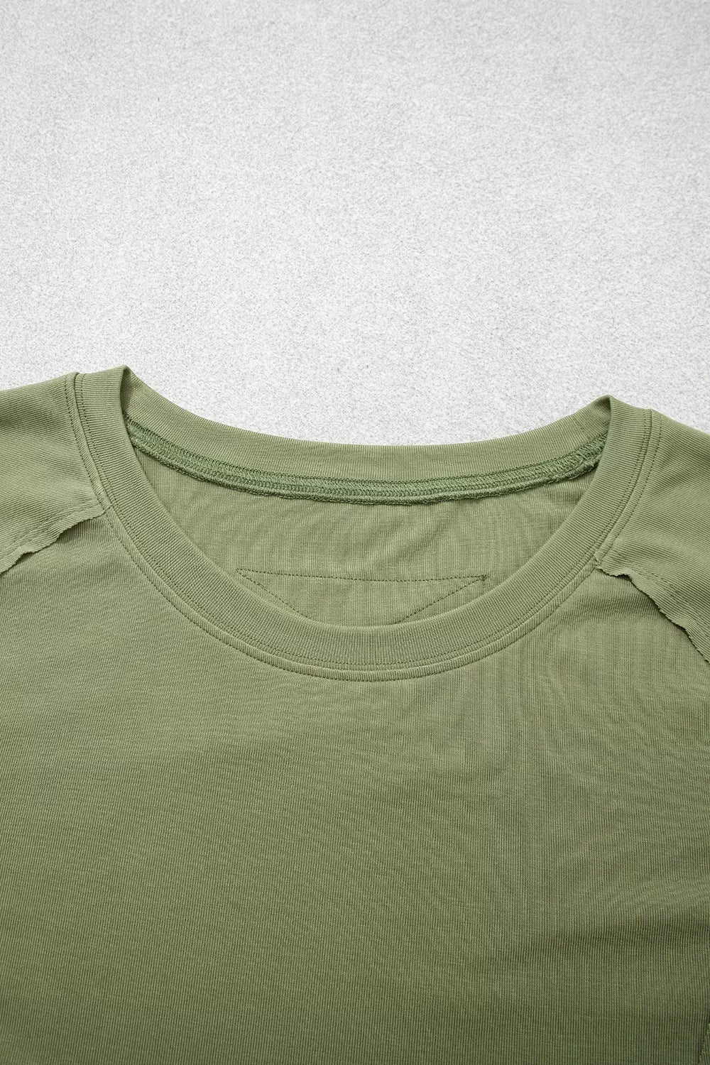 Long Sleeve Round Neck Paneling T-shirt, product detail