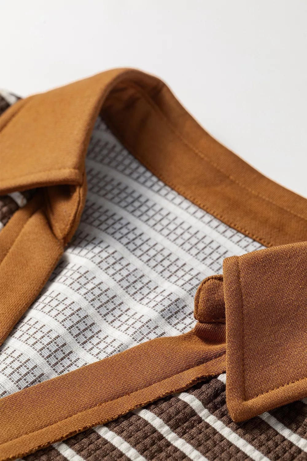 Knit Long-sleeve Top in Coffee Brown, fit detail