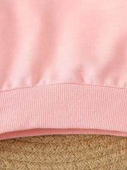 Children's Letter Round Neck Top And Pants Set in Gray, view 17