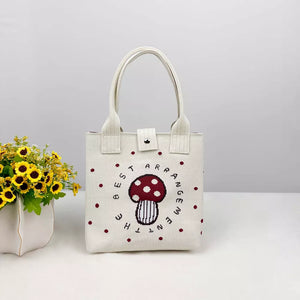Cartoon Portable Medium Tote Bag, side view