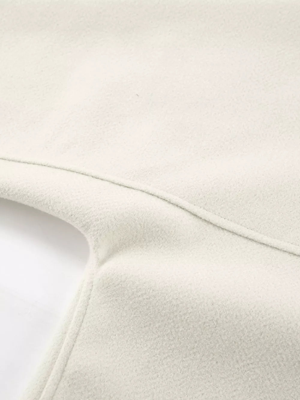 Elegant Stand Collar Open Front Outerwear in White, view 13