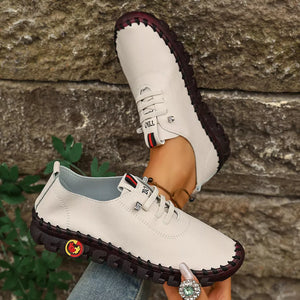 Round Toe Lace Up Sneakers in Grey, view 17
