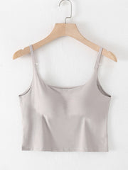 Dust Storm built-in bustier crop camisole with adjustable straps and square neckline.
