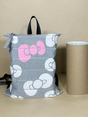 Bow Knit Medium Backpack Bag, close-up detail