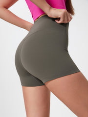 Nova Rise High-Motion Shorts in Deep Dark Green, seamless high-waisted activewear shorts with a flattering fit.