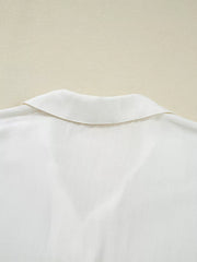Puffy Sleeve Ruffled Cuff Buttoned Shirt