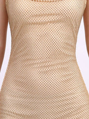 Sleek Sequin Backless Maxi Dress