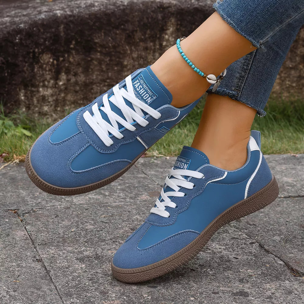 Round Toe Lace Up Sneakers in Wine Red, alternate angle