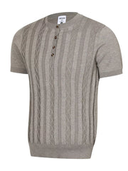 Men's Cable Knit Short Sleeve Top, view 11