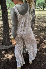 Camouflage Twist Ribbed Sleeveless Jumpsuit, back view