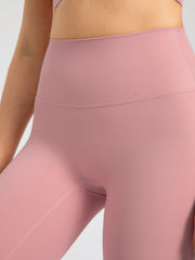 Sculpted Active Bike Shorts in Dusty Pink with a high waist and seamless detail.