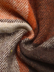 Autumnal plaid tailored blazer in ochre with a textured weave.