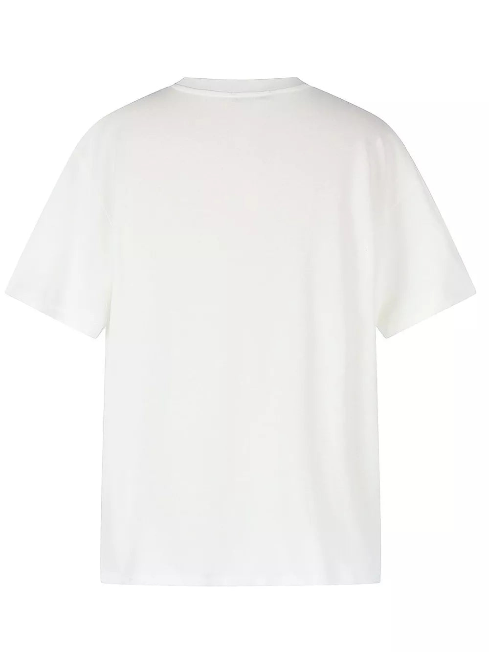 Men's Artistic Graphic Round Neck T-shirt in White, side view