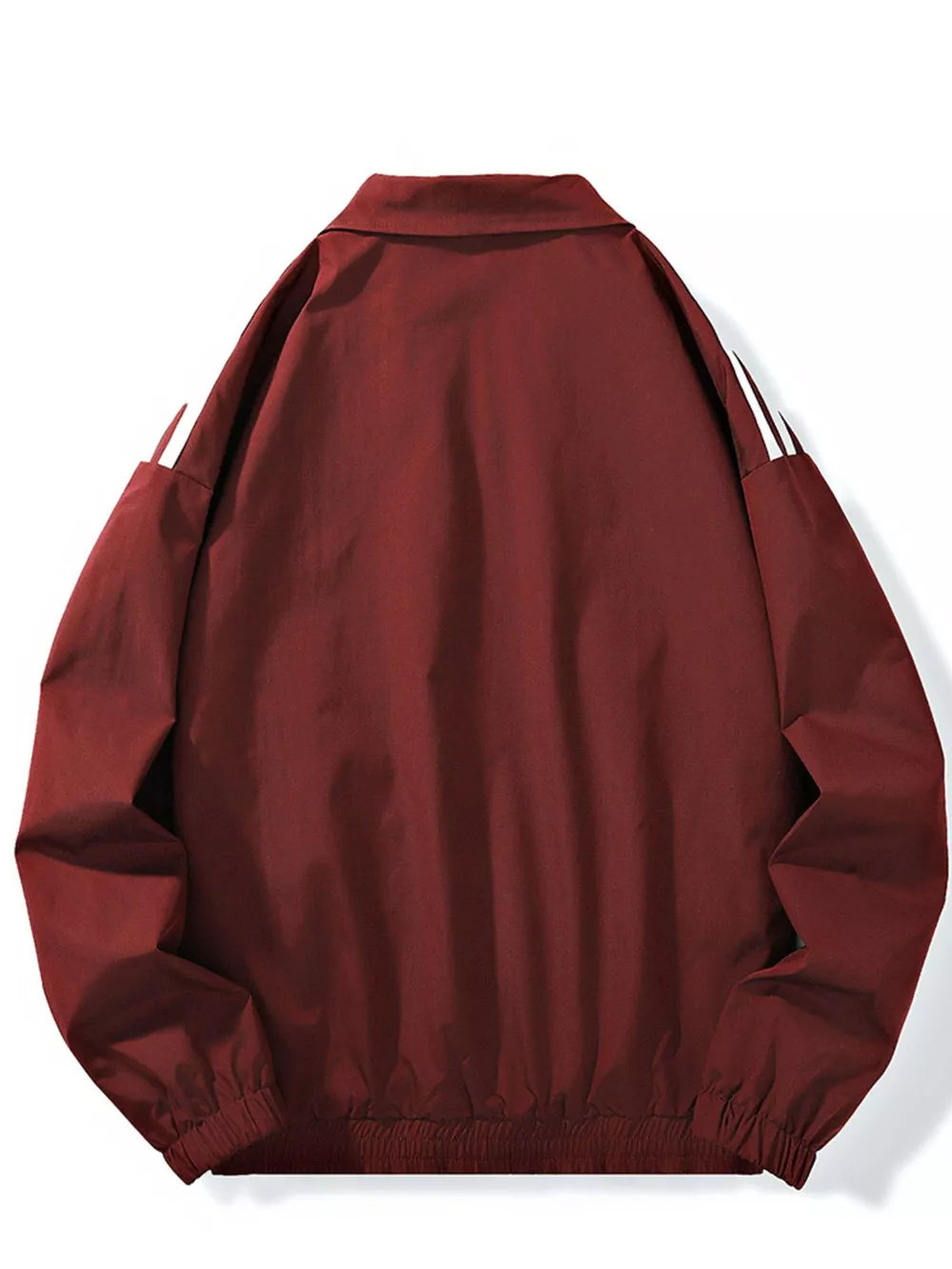 Men's Plus Size Striped Zip Up Jacket in Black, side view