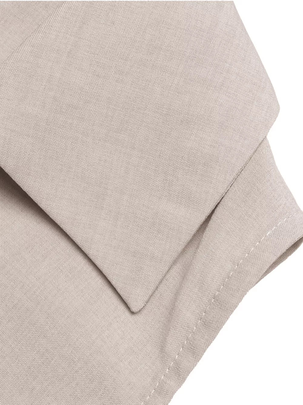 Beige midi dress with adjustable ties and button-down detail.