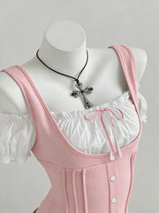 Cold Shoulder Ruched Top, back view