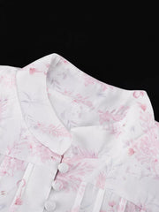 Charming Floral Tiered Ruffle Dress