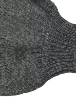 Off-shoulder Lace Trim Sweater in Dark Gray, editorial view