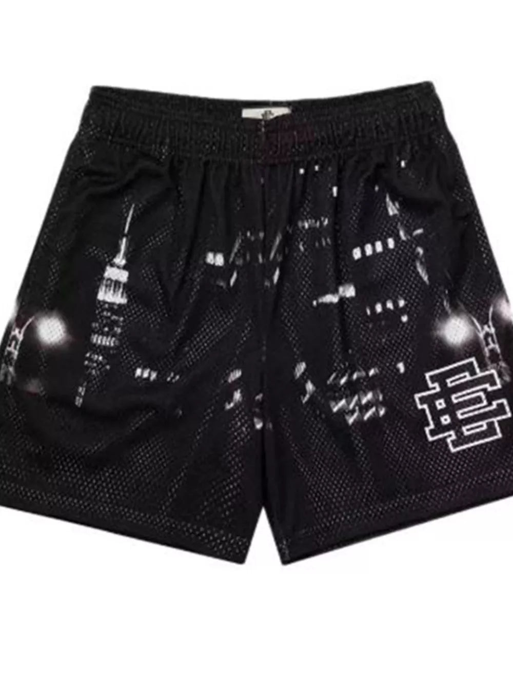 Men's Full Size Elastic Waist Shorts, front view