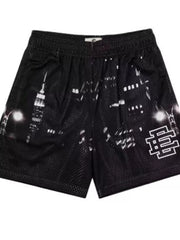 Men's Full Size Elastic Waist Shorts, front view