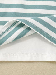 Children's Striped T-shirt And Shorts Set, back view