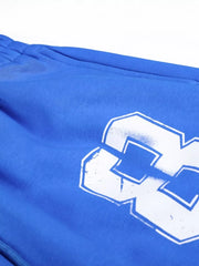 Men's Number 8 Wide Leg Capris in Blue, back view