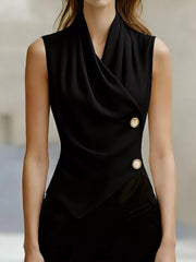 Elegant Asymmetrical Cowl Tank Top