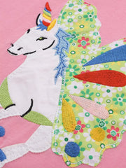 Children's Unicorn Short Sleeve T-shirt, model styling view