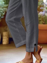 Full Size Casual Wide-leg Pants Plus Size, fit detail