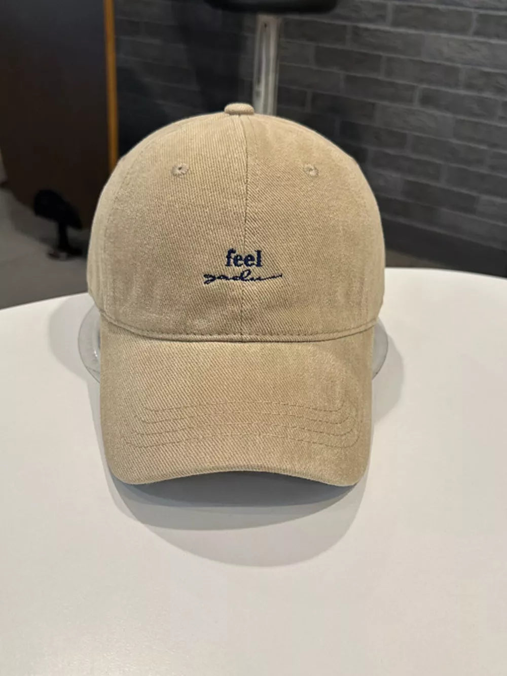 Embroidered Cotton Cap With Classic Design