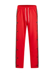 Men's Full Size Drawstring Plaid Side Stripe Pants, view 12