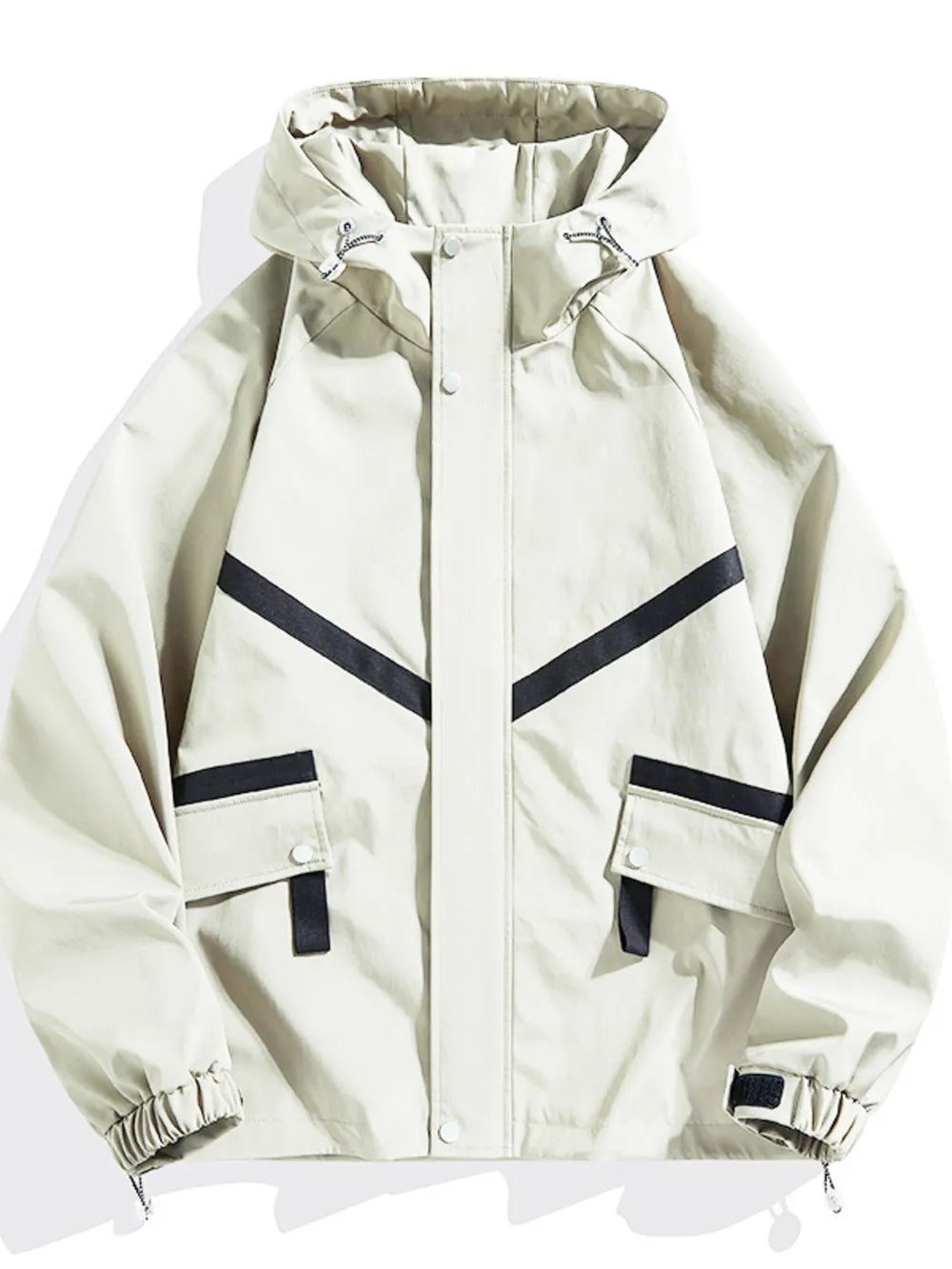 Oversized Hooded Zip-up Men's Coat