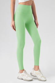 Sculpting seam high-waist leggings in Matcha Green with a smooth finish.