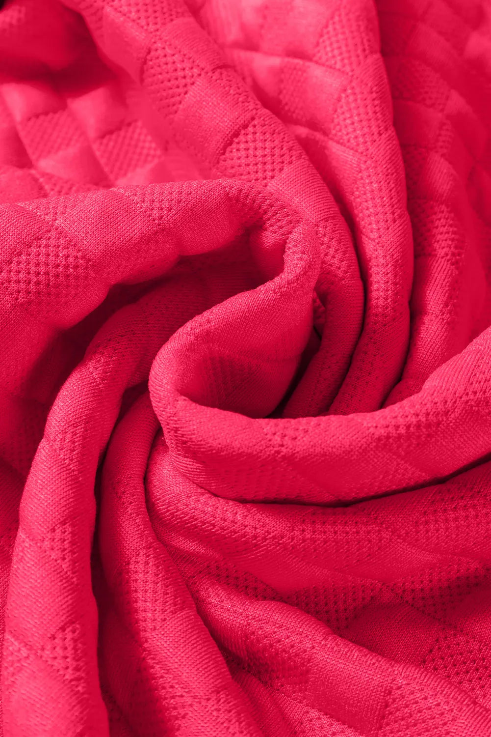 Strawberry textured weave loungewear fabric detail