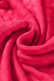 Strawberry textured weave loungewear fabric detail