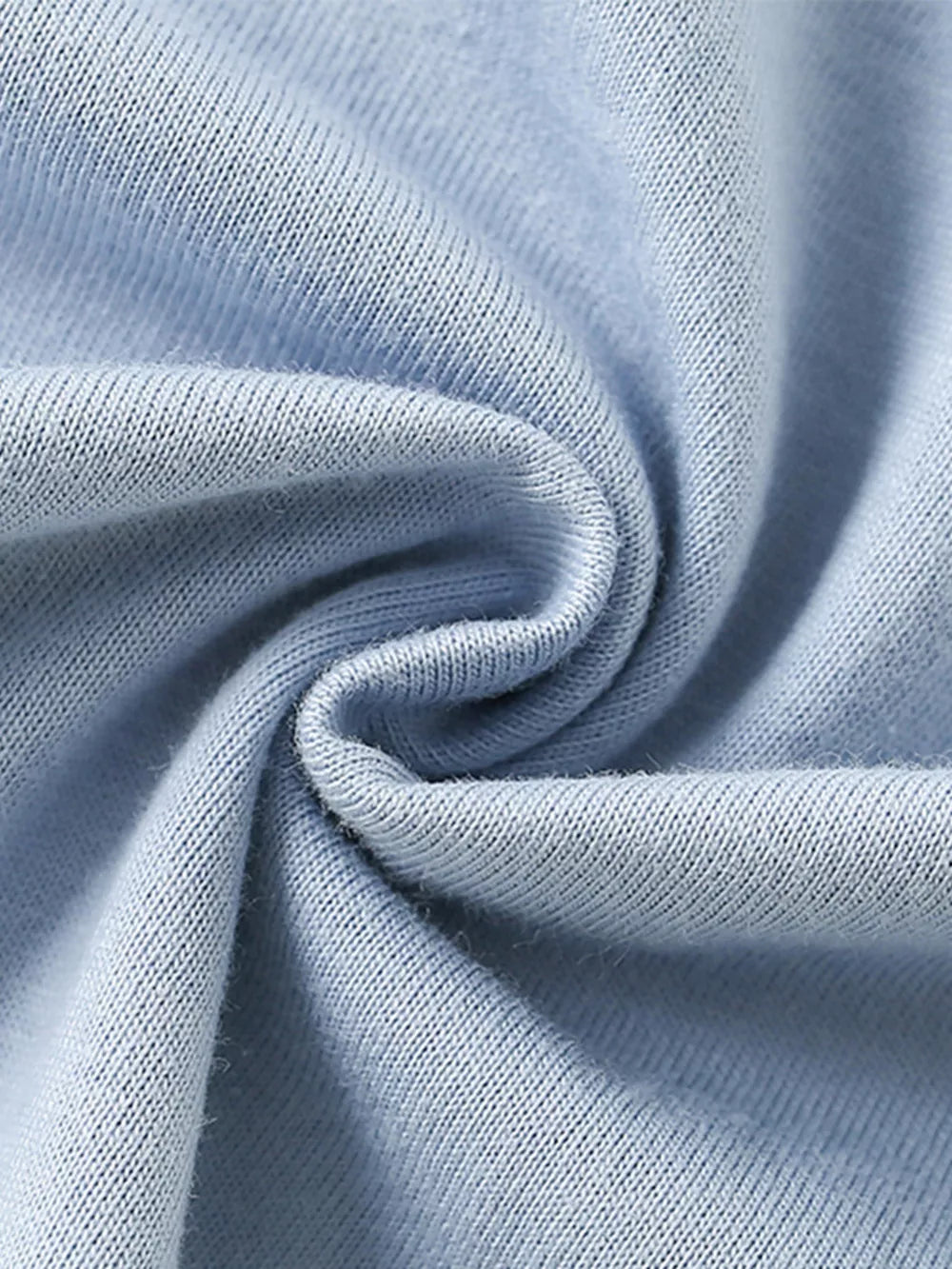 Light blue cotton toddler t-shirt fabric detail