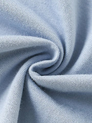 Light blue cotton toddler t-shirt fabric detail