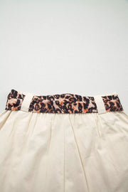 Chic Belted High-waisted Cotton Shorts