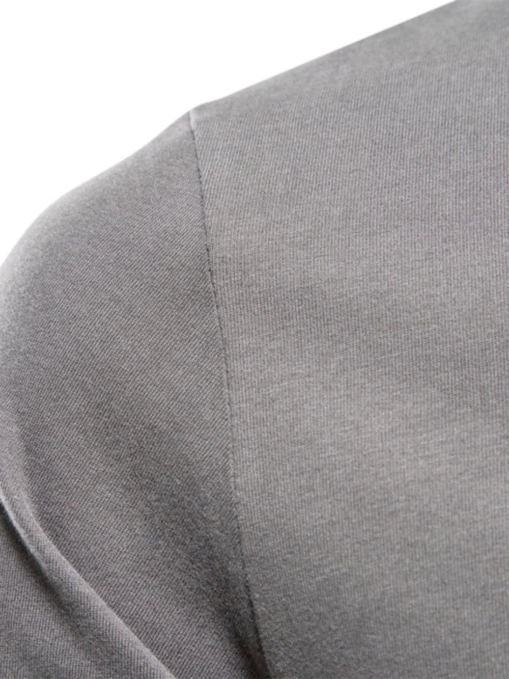 Gray textured crew-neck tee with a subtle ribbed knit fabric detail.